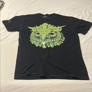 Black T-Shirt with Green Owl Design(EDC).